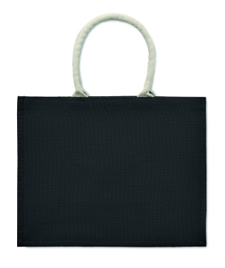 Logo trade business gifts image of: Jute bag with cotton handle