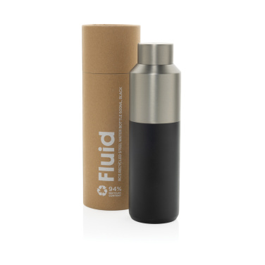 Logotrade advertising product picture of: Fluid RCS certified recycled steel water bottle 600ml