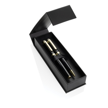 Logo trade business gifts image of: Swiss Peak Luca RCS recycled brass deluxe pen set