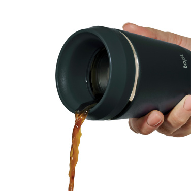 Logo trade business gifts image of: Topl Recycled Steel To Go Tumbler Patented 360 Lid 235ml
