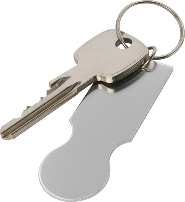 Logo trade promotional items image of: Rhea shopping cart keyring