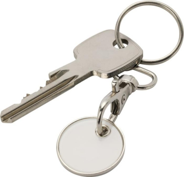 Logo trade advertising products image of: Rory keyring with trolley coin