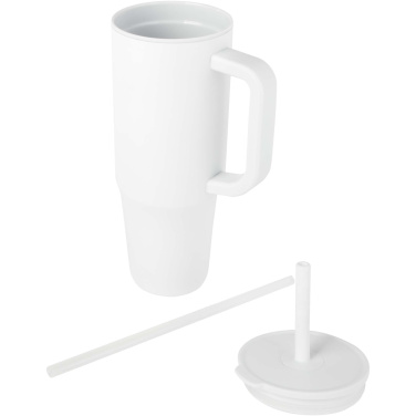 Logo trade advertising products picture of: Brady 900 ml RCS certified insulated tumbler with silicone straw