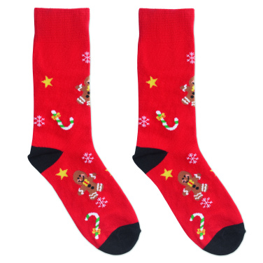 Logo trade promotional giveaways picture of: Pair of Christmas socks L