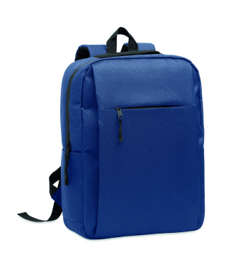 Logo trade promotional merchandise photo of: Slim 15 inch laptop backpack made of 600D RPET polyester with a 210D lining and customizable printing