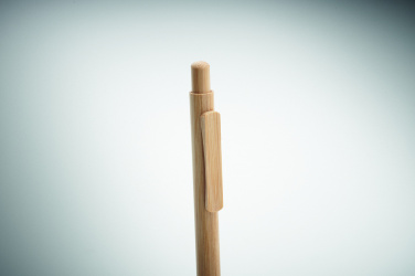 Logo trade promotional giveaways picture of: Bamboo automatic ball pen