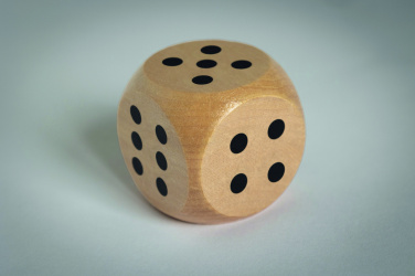 Logo trade promotional products image of: Schima wooden dice 5cm dia