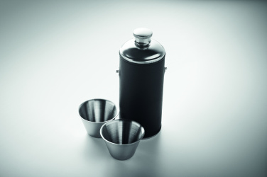 Logo trade business gifts image of: Hip flask with shot cups