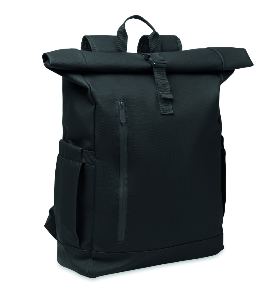 Logo trade promotional merchandise photo of: Rolltop laptop rucksack 600D