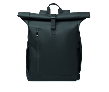 Logo trade corporate gifts image of: Rolltop laptop rucksack 600D