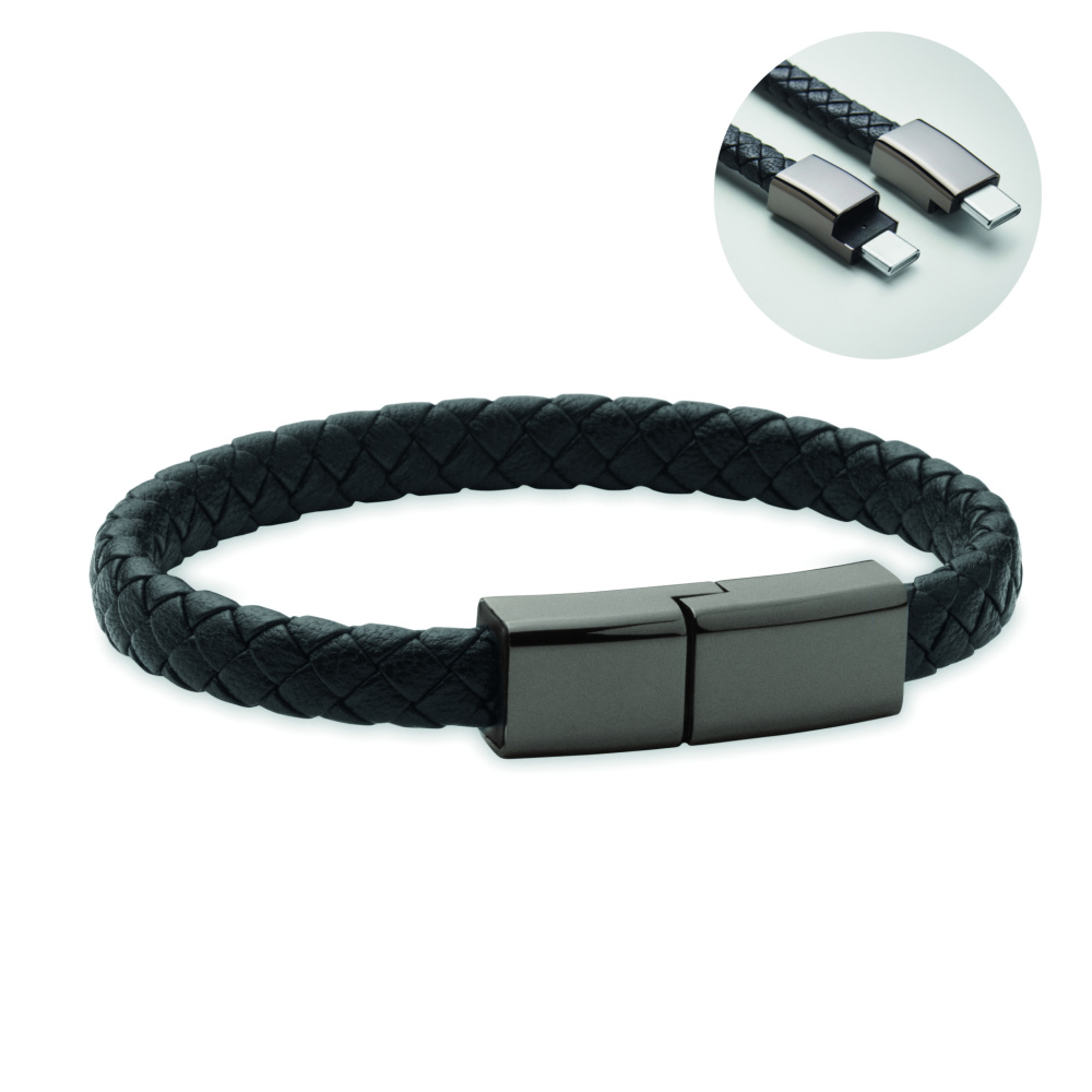 Logo trade promotional products picture of: Braided bracelet cable type-C