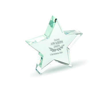 Logo trade corporate gifts image of: Glass star award