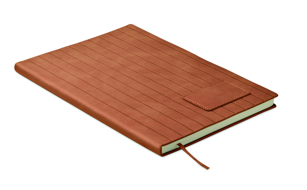 Logo trade promotional product photo of: A5 notebook in smokey PU