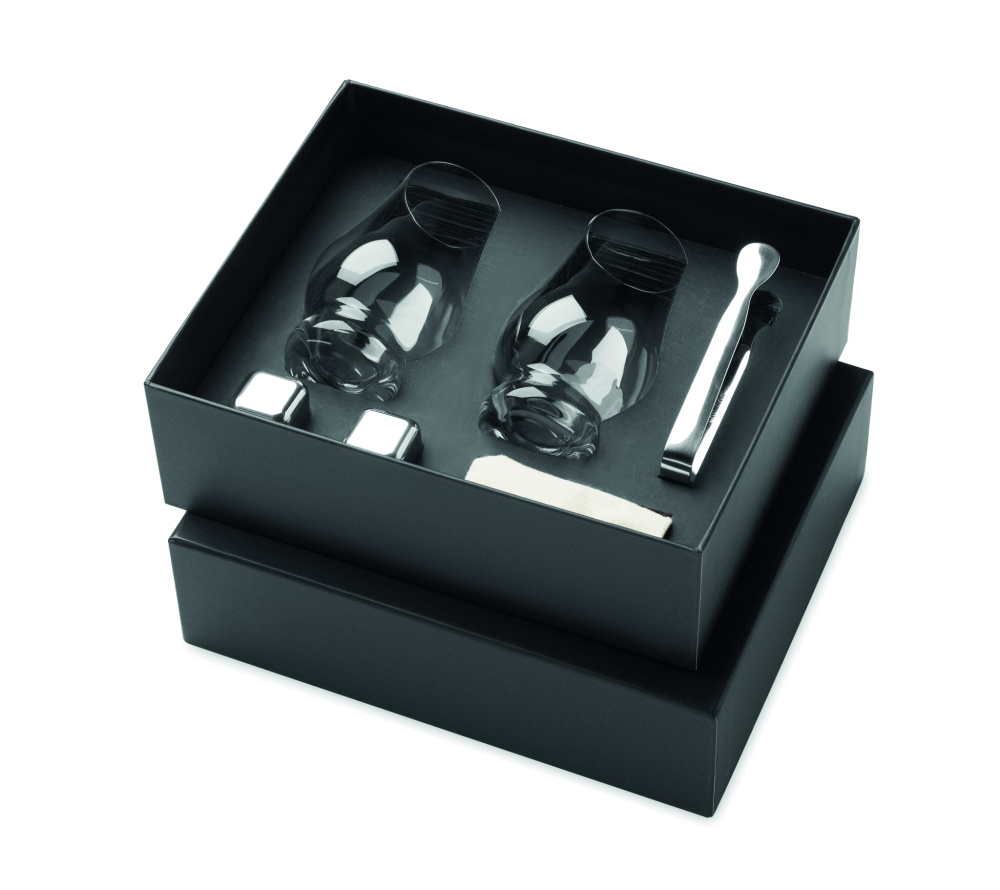 Logo trade promotional giveaways image of: Set of whisky tasting glasses