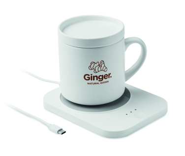 Logotrade business gifts photo of: Wireless charger mug warmer set