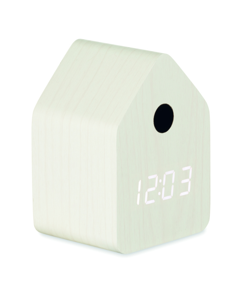 Logo trade promotional gift photo of: MDF cuckoo alarm clock