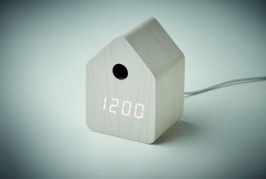 Logo trade advertising products image of: MDF cuckoo alarm clock