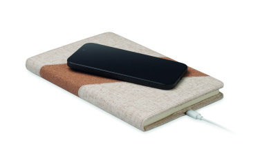 Logo trade promotional merchandise photo of: A5 notebook with 15W charger