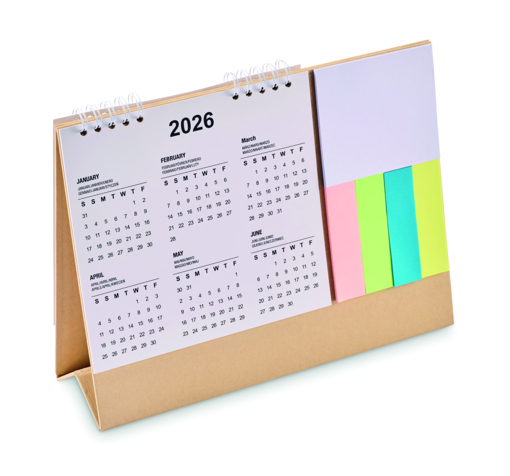 Logotrade promotional item picture of: Desk calendar with memo pad