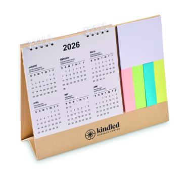 Logo trade promotional item photo of: Desk calendar with memo pad