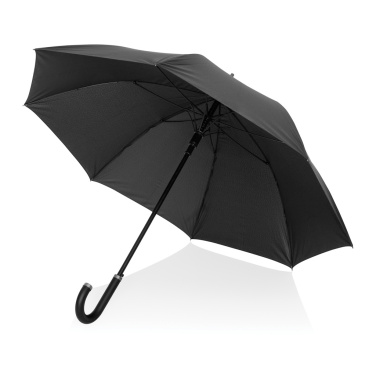 Logo trade corporate gifts image of: Swiss Peak Vero Aware™ RPET 25” umbrella w luxe handle