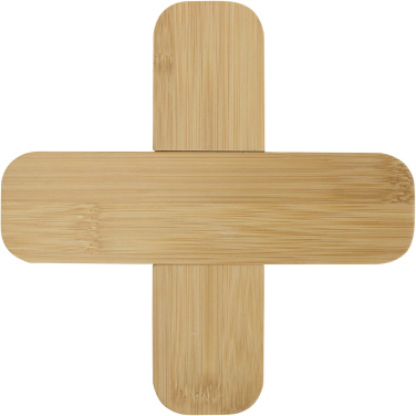 Logotrade promotional gift picture of: Croc bamboo trivet - large