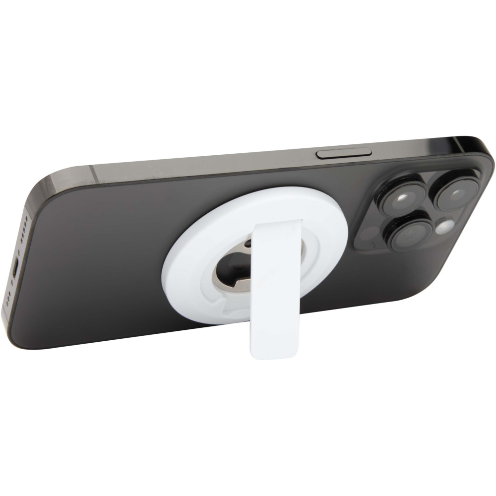 Logotrade promotional product image of: Ain recycled plastic magnetic phone stand with bottle opener