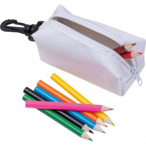 Logo trade promotional merchandise picture of: Case with Colored Pencils CARLTON