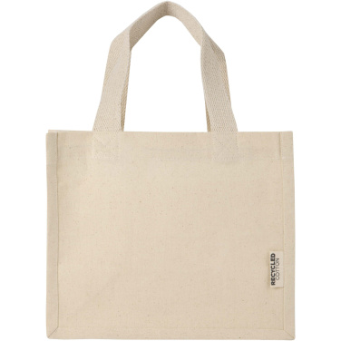 Logo trade promotional giveaway photo of: Odessa 220 g/m² GRS recycled cotton mini gusset tote bag 9L
