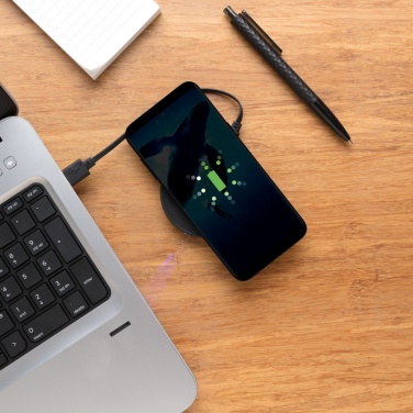 Logo trade ärikingituse pilt: 5 W juhtmevaba laadimisalus ümmargune