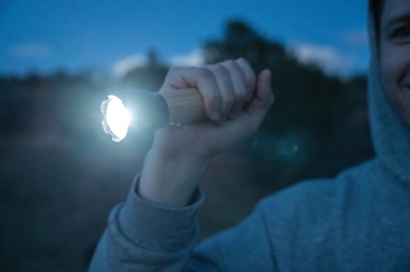 Logo trade reklaamkingi pilt: Lucid 5W RCS sertifitseeritud taaskasutatud plastikust ja bambusest taskulamp