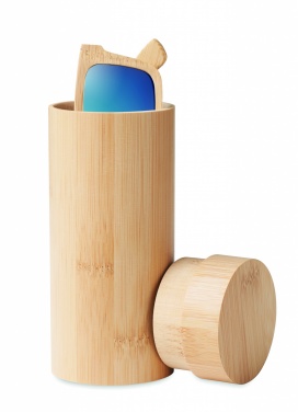 Logotrade ärikingituse foto: Päikeseprillid ja ümbris bambusest KEILA