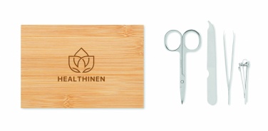 Logo trade firmakingitused foto: Maniküüri komplekt bambusest karbis