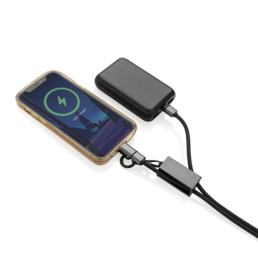 Logo trade ärikingituse pilt: Terra RCS taaskasutatud PET telefoni kaelapael kahe laadimiskaabliga