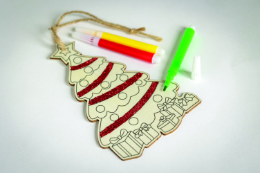 Logotrade reklaamtoote foto: Puidust jõulupuu värvimiskomplekt