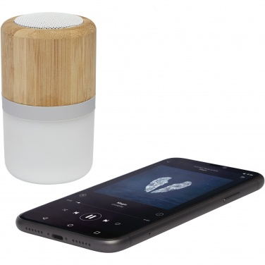 Logotrade liikelahjat kuva: Aurea Bluetooth® -kaiutin valolla, bambua 