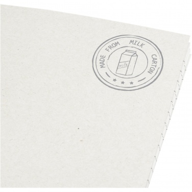 Logotrade mainoslahja ja liikelahja kuva: Dairy Dream A5-kokoinen Cahier-muistivihko, valmistettu kierrätyistä maitopurkeista