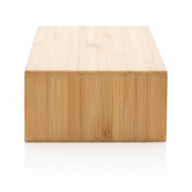 Logo trade liikelahjat mainoslahjat kuva: Herätyskello ja 5W langaton laturi bambusta