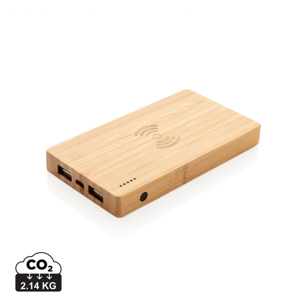 Logotrade liikelahjat kuva: Bamboo 4000 mAh:n langaton 5W varavirtalähde