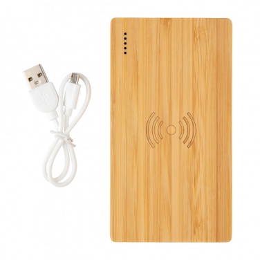 Logotrade liikelahjat kuva: Bamboo 4000 mAh:n langaton 5W varavirtalähde