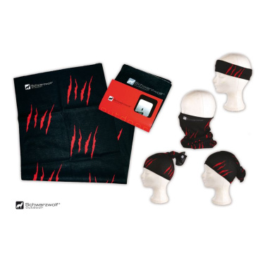 Logo trade liikelahjat mainoslahjat kuva: Monikäyttöinen huivi BANDANA Schwarzwolf