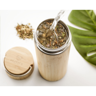 Logo trade liikelahjat mainoslahjat kuva: Nikko 330 ml bambu termopullo/termokuppi