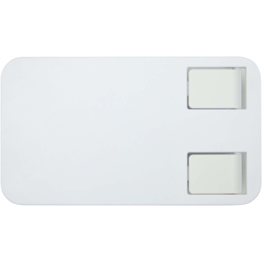 Logo trade liikelahja kuva: Alhena kierrätetystä muovista valmistettu kokoontaitettava puhelinteline metallisella pöytäjalustalla