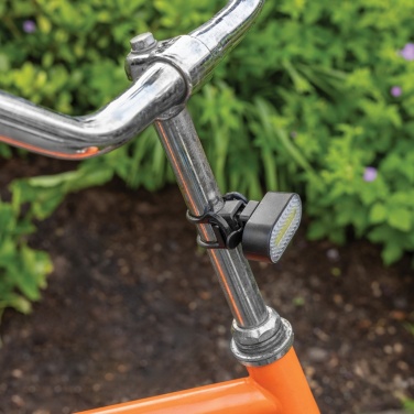 Logotrade logo dāvanas foto: Lumino RCS otrreizēji pārstrādāta plastmasas USB atkārtoti uzlādējams velosipēda lukturu komplekts