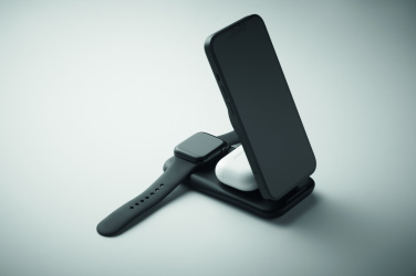 Logotrade logo dāvanas foto: 3 vienā bezvadu lādētājs 15 W