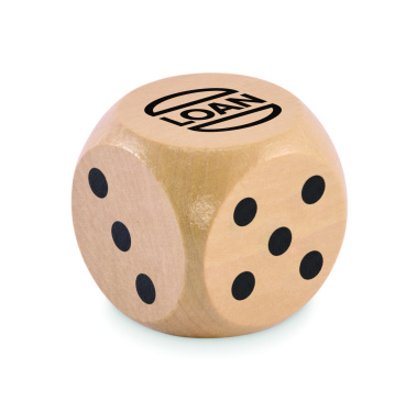 Лого трейд pекламные продукты фото: Schima wooden dice 5cm dia