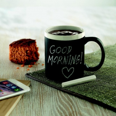 Logotrade profilreklam bild: Mugg med griffelyta/krita